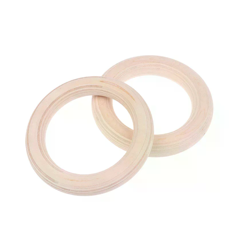 2 Buah Cincin Kayu Portabel un - Gymnastic Ring Wood ulasan dan harga