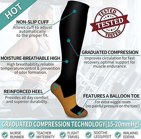Kaus kaki kompresi S-XXL Pria  - Crossfit Training ulasan dan harga